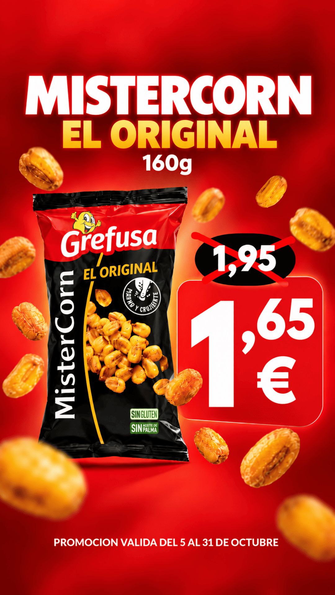 MisterCorn El Original 160 g, 1,65 €