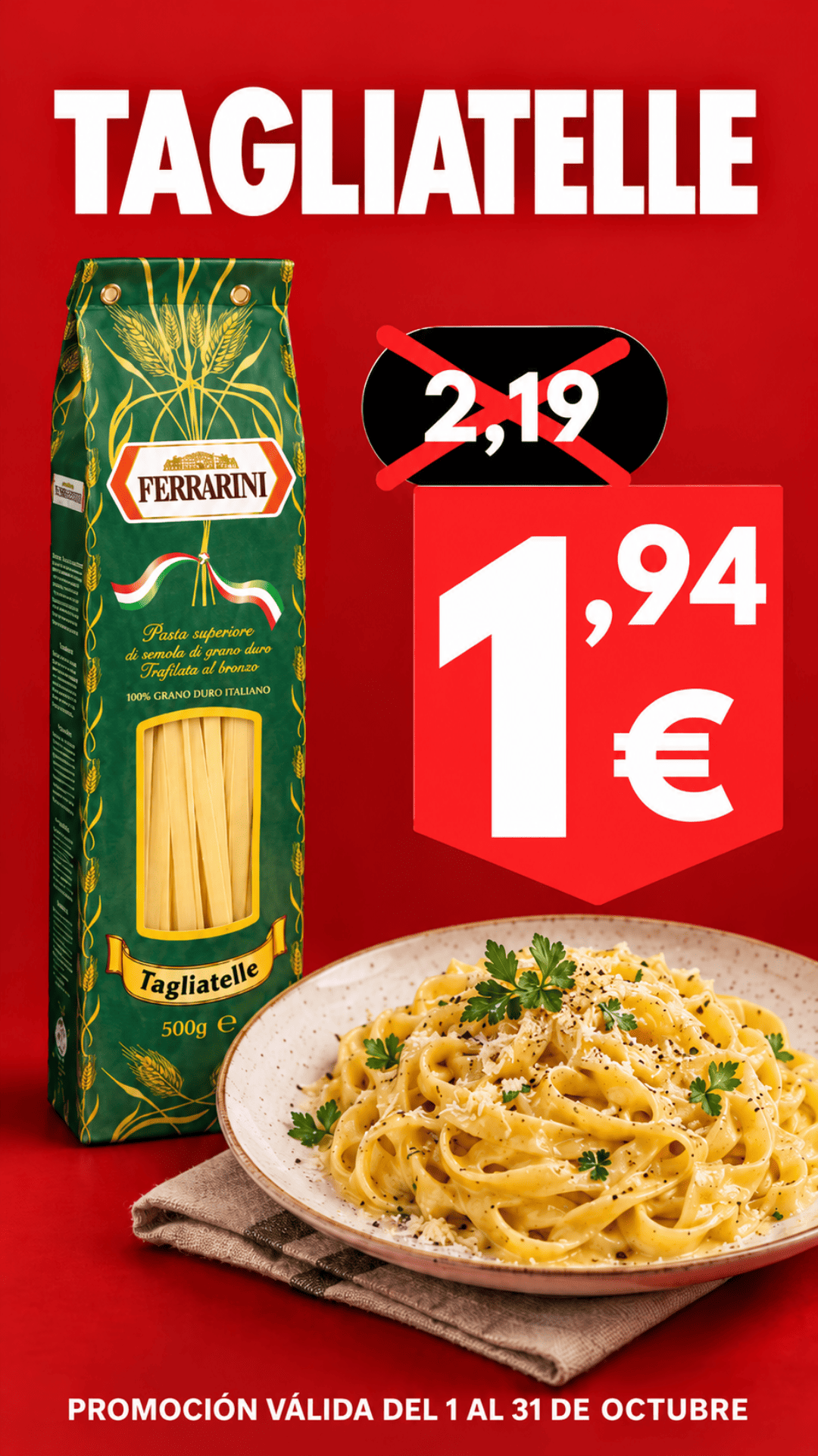 Tagliatelle Ferrarini, 1,94 €