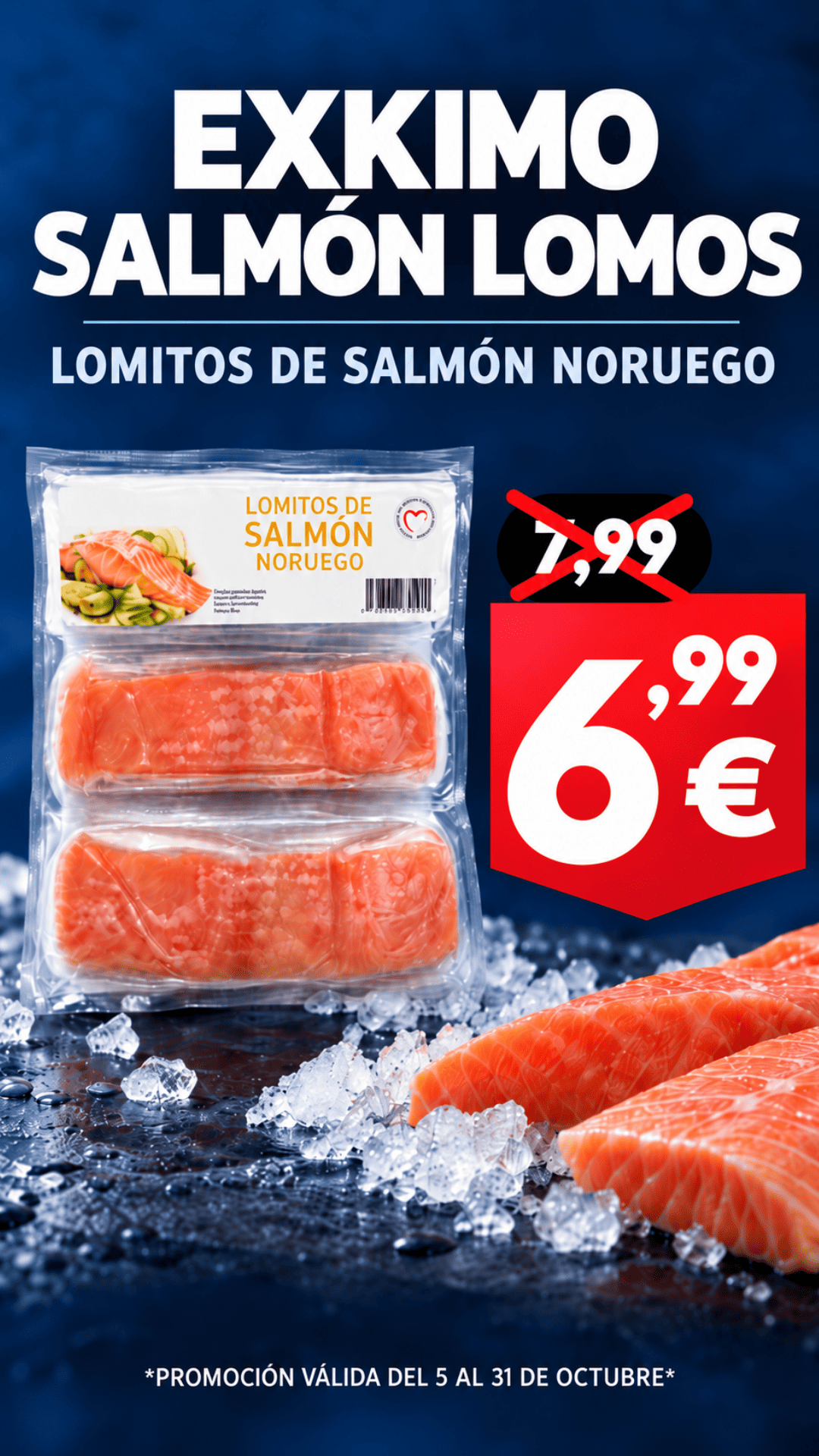 Lomitos de salmón noruego Exkimo, 6,99 €