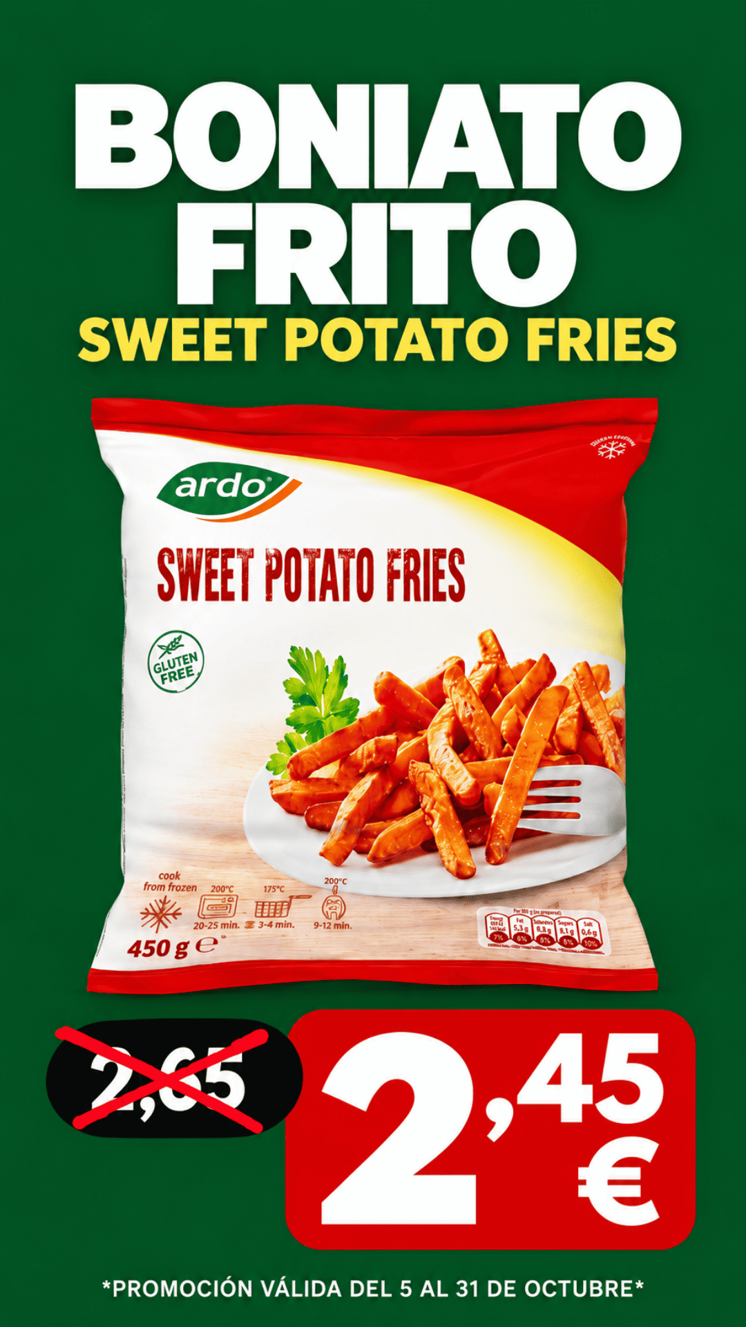 Boniato frito Ardo, 2,45 €