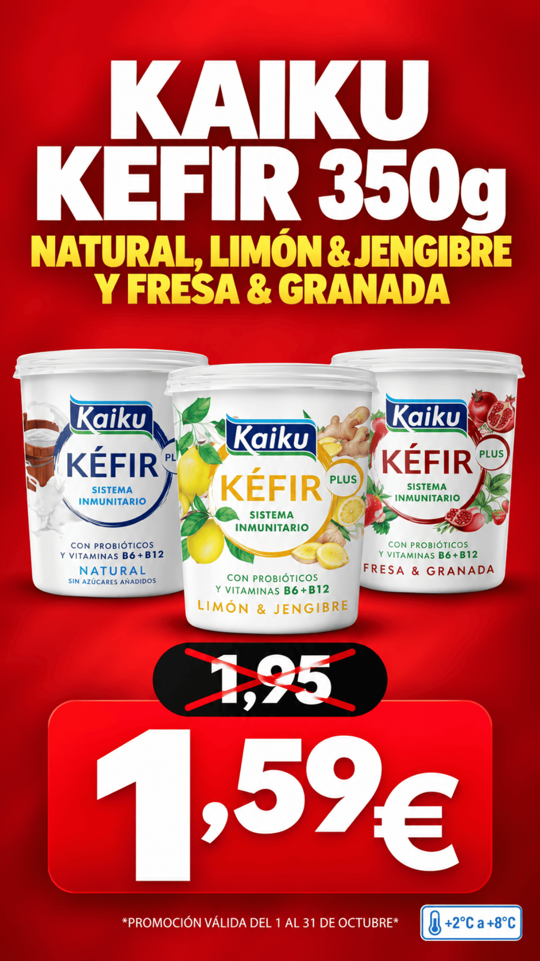 Kéfir Kaiku 350 g, 1,59 €