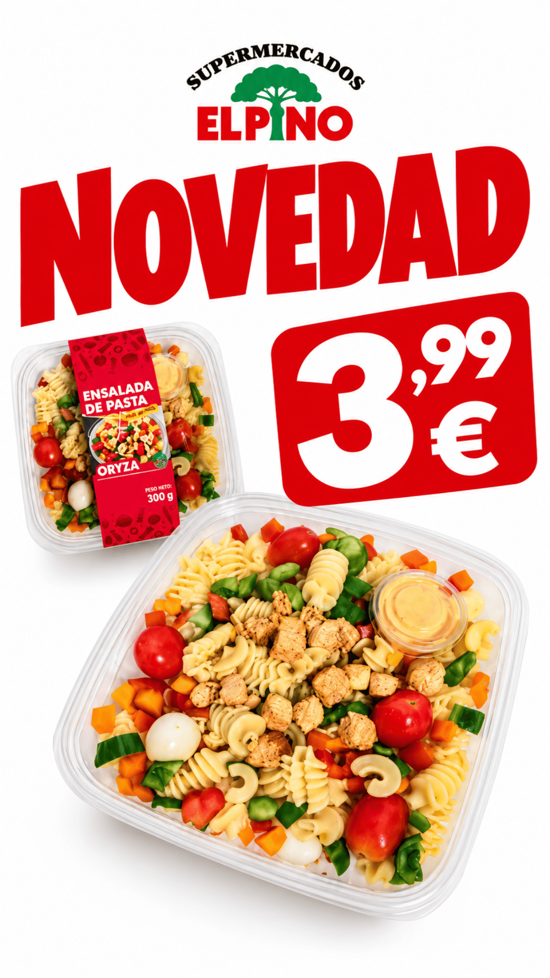 Novedad: ensalada de pasta, 3,99 €
